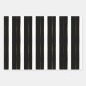 Einfache goldene schwarze und weiße geometrische S Geschenkpapier Set (Vorderseite 3)