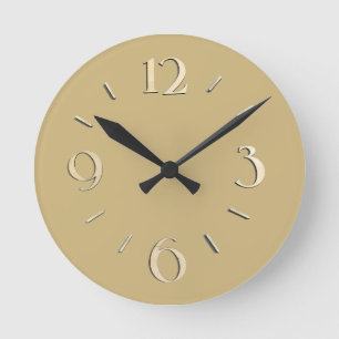 Einfache goldene Wanduhr