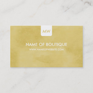 Einfache Goldenrod-Boutique Monogram Social Media Visitenkarte