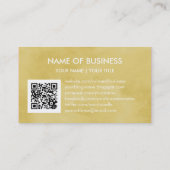 Einfache Goldenrod-Boutique Monogram Social Media Visitenkarte (Rückseite)