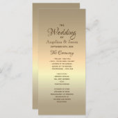 Einfache Goldfoileisende Hochzeit Programm (Vorne/Hinten)