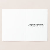 Einfache Goldfolie 13. Geburtstag + Individuelle N Folienkarte (Innenseite)