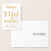Einfache Goldfolie "HAPPY 73. BIRTHDAY" + Name Folienkarte (Anzeige)