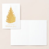 Einfache Goldfolie Pine Tree mit Unterschrift Folienkarte (Anzeige)