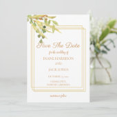 Einfache Goldfolien Gerahmt Einladung (Stehend Vorderseite)