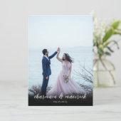 Einfache Goldgrenze formale Schwarz-Weiß-Hochzeit Einladung (Stehend Vorderseite)