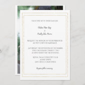 Einfache Goldgrenzeneinladung Einladung (Vorne/Hinten)