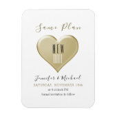 Einfache Goldhochzeit ändert das Datum Magnet (Vertikal)