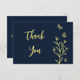 Einfache Goldhochzeit für Blume Dankeskarte