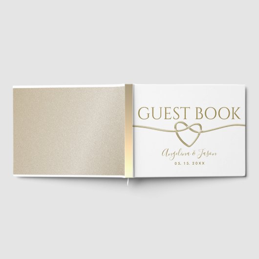 Einfache Goldhochzeit Gästebuch (Voll)