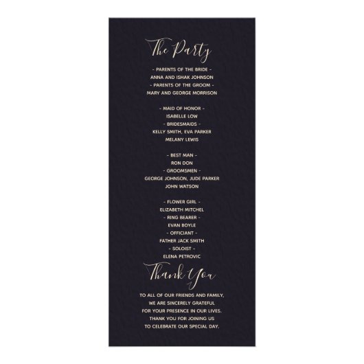 Einfache Goldhochzeit Werbekarte (Hinten)