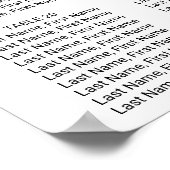 Einfache Goldkalligrafie-Hochzeitskarte Poster (Ecke)