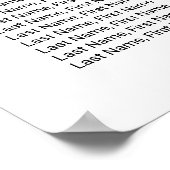 Einfache Goldkalligrafie-Hochzeitskarte Poster (Ecke)