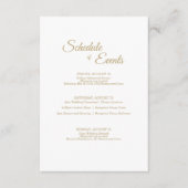 Einfache Goldkalligrafie-Hochzeitsplanung Begleitkarte (Vorderseite)