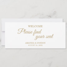 Einfache Goldkalligrafie-Kopfzeile für Hochzeiten