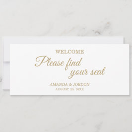 Einfache Goldkalligrafie-Kopfzeile für Hochzeiten