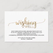 Einfache Goldkalligraphie Hochzeit wünschend gut Begleitkarte (Vorderseite)