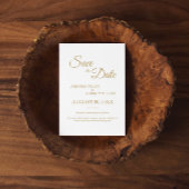 Einfache Goldkalligraphie Save the Date