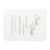 Einfache Goldkalligraphie Save the Date Magnet (Horizontal)