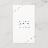 Einfache Goldlinien Modernes Elegantes Visitenkarte (Vorderseite)