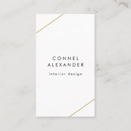 Einfache Goldlinien Modernes Elegantes Visitenkarte