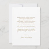 Einfache Goldmedaille Moderne Foto Hochzeit Dankeskarte (Rückseite)