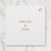 Einfache Goldmonogramm Geschenkanhänger (Rückseite)