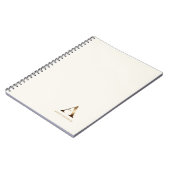 Einfache Goldmonogramm | Ivory Off White Notizblock (Linke Seite)