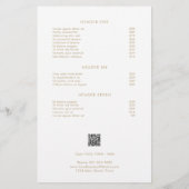 Einfache Goldpreisliste für moderne Zeiten Flyer (Hinten)