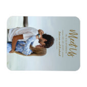 Einfache Goldschrift trifft uns in Save the Date F Magnet (Horizontal)