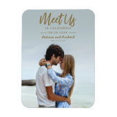 Einfache Goldschrift trifft uns in Save the Date F Magnet (Vertikal)