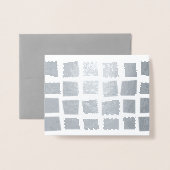 Einfache Goldsilber Moderne Abstrakte Random-Plätz Folienkarte (Vorderseite mit Umschlag)