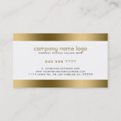 Einfache Goldstreifen-Besitzer weiß Visitenkarte (Rückseite)