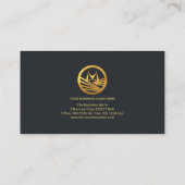 Einfache Goldteleskopie-Eye-Privatdetektion Visitenkarte (Rückseite)