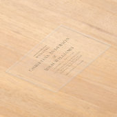 Einfache Goldtext-Hochzeit Acryleinladungen (Ablage )