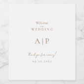 Einfache Goldtext-Hochzeit Weinetikett (Einzelnes Label)