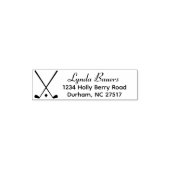 Einfache Golf Clubs und Ball Theme Rücksendeadress Permastempel (Design)