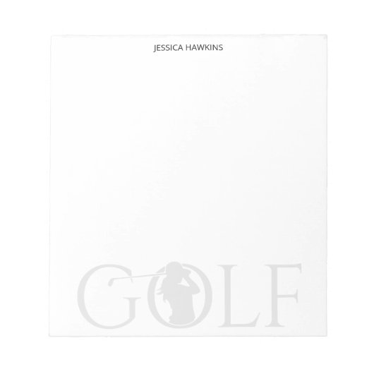 Einfache Golf Fan Personal Stationierung Notizblock (Vorderseite)