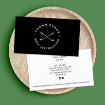 Einfache Golf Instructor Pro Crossed Golf Clubs