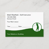 Einfache Golf-Trainer-Termin-Karten Terminkarte (Vorderseite)