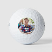 Einfache Golfer-Fotovorlage Golfball (Vorderseite)