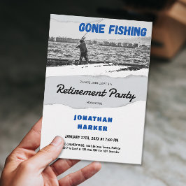 Einfache Gone Fishing Retirement Party Einladung