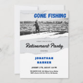Einfache Gone Fishing Retirement Party Einladung (Vorderseite)