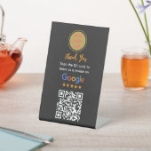 Einfache Google-Bewertungsanfrage | modernes Klein Sockelschild (In SItu)