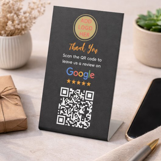 Einfache Google-Bewertungsanfrage | modernes Klein Sockelschild