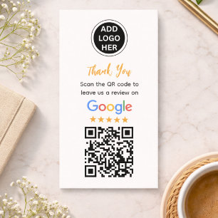 Einfache Google-Bewertungsanfrage Modernes Klein Telefonnummerkarte