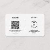 🥇 🥇 🥇 einfache Google-Prüfkarten Visitenkarte (Rückseite)