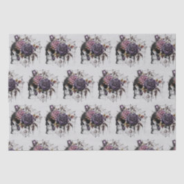 Einfache gotische Rose und Halloween-Party Seidenpapier