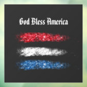 *~* Einfache GOTT-BLESS AMERICA-Fahne   Fensteraufkleber (Blatt 3)