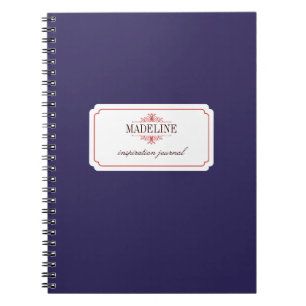 Einfache Grace Marine Blue Custom Inspiration Jour Notizblock